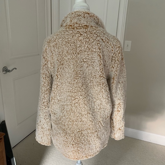 Last one! Teddy Bear Faux Sherpa 1/4 Zip Pullover - Picture 7 of 13